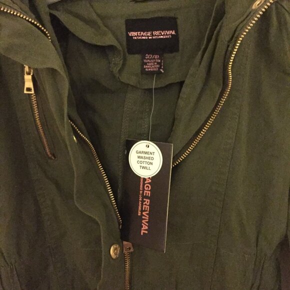 NEW Vintage Revival Small Boys 7/8 Green Hoodie Jacket - Picture 2 of 6